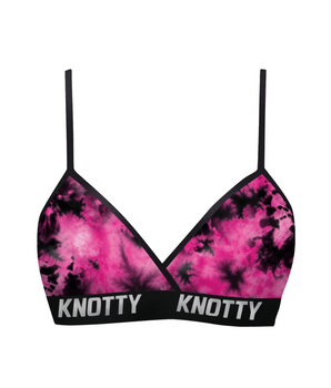 BeChill™ Pink Punk Rock Tie-Dye Wrap Bra