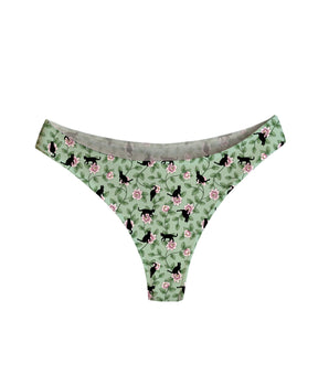 AiraModal™ Floral Felines Mid-Rise Thong