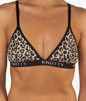 Knotty Leopard Cotton Bra