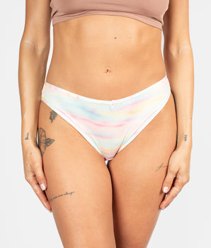 Rainbow Watercolour Ribbed Brief