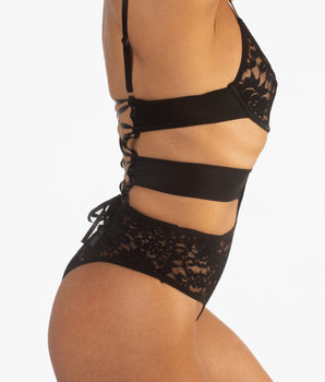 Unlace-Me Garter Bodysuit (2-Piece)